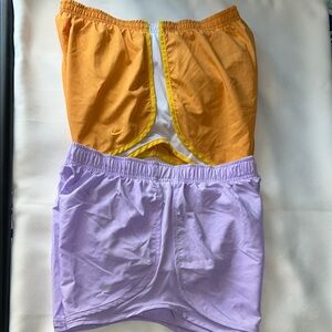 Nike Dual-Tone Orange and Lavender Shorts
